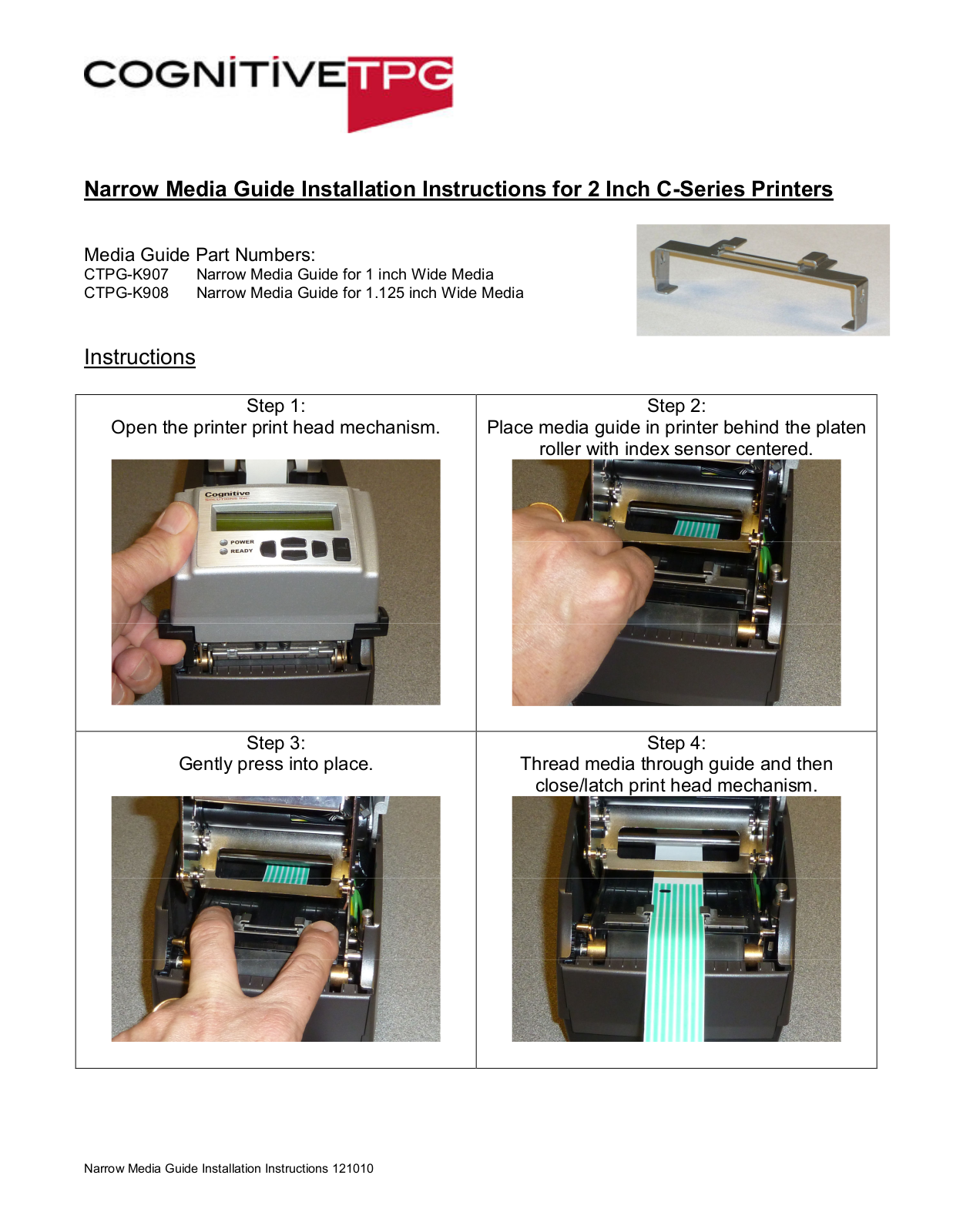 Cognitive Solutions CTPG-K907, CTPG-K908 User Manual