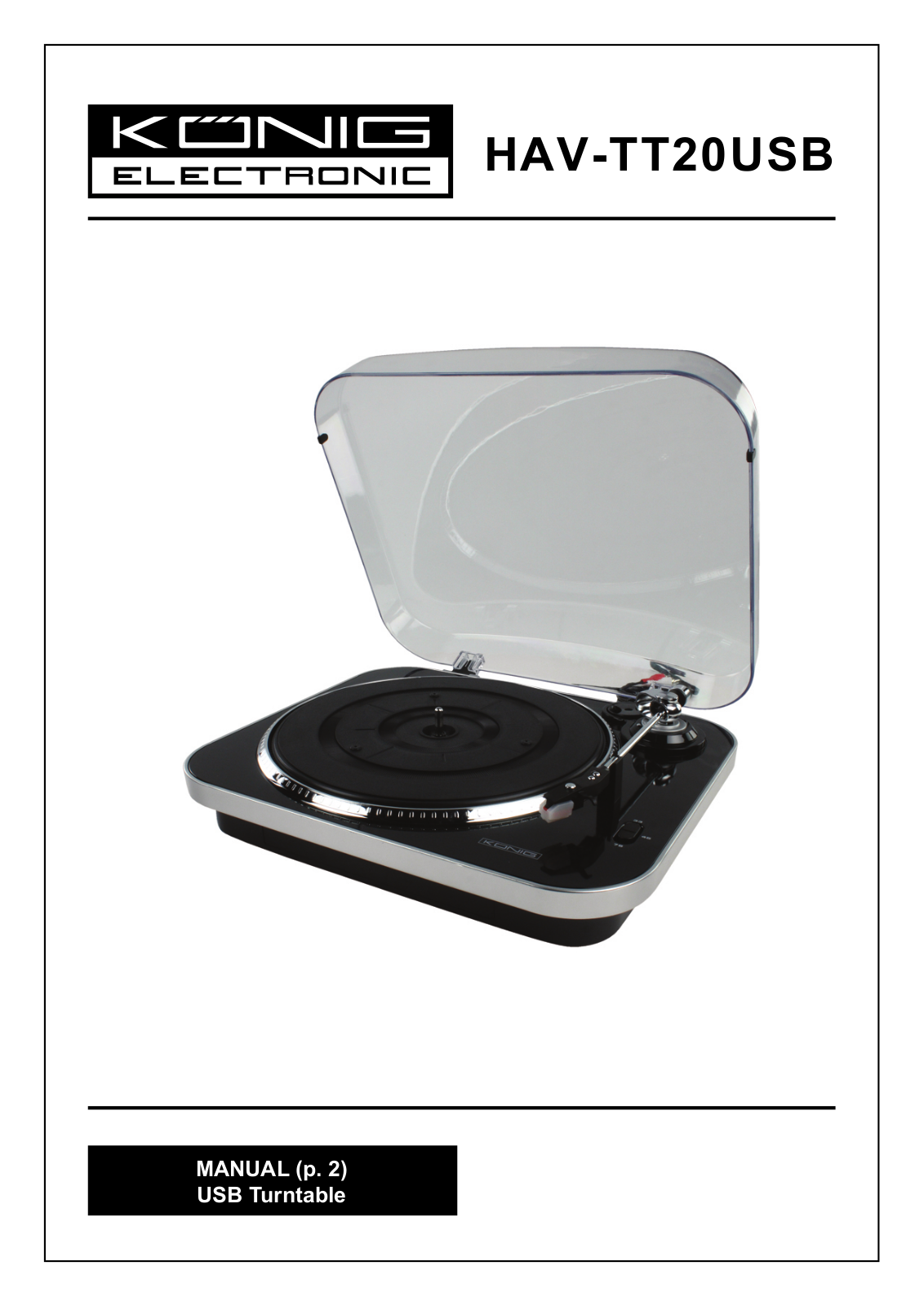 Konig USB turntable User Manual