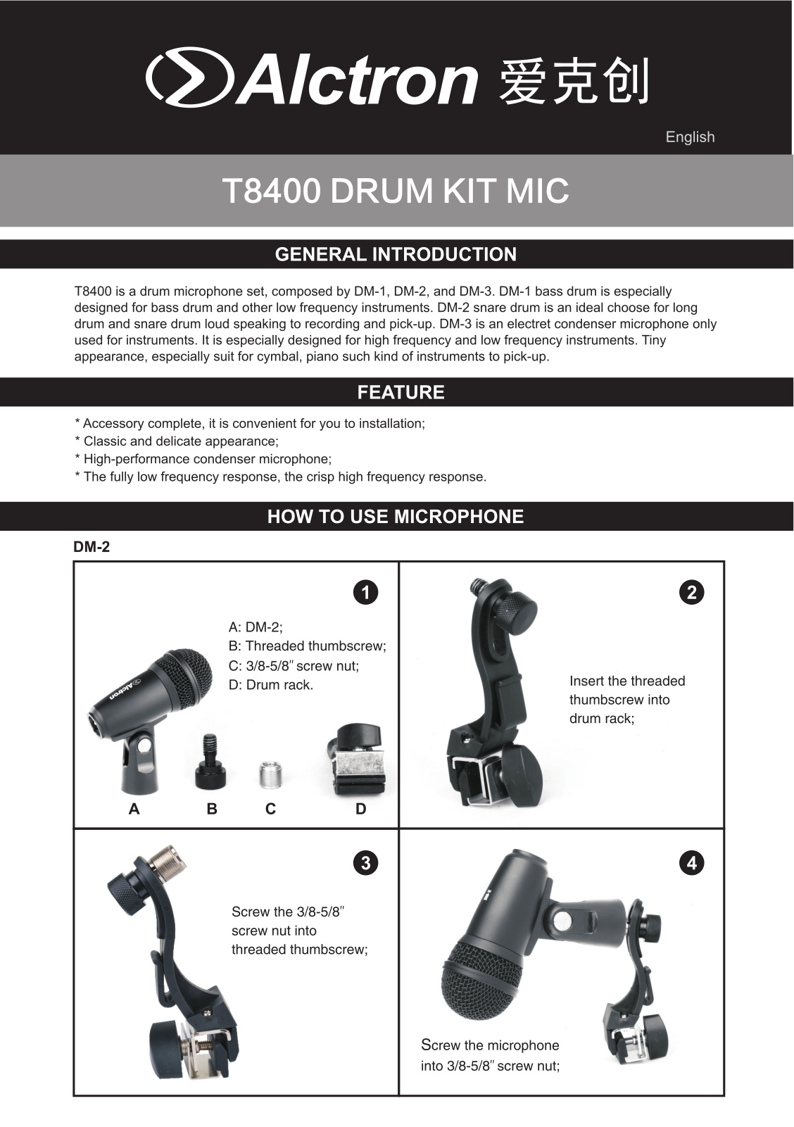 Alctron T8400 User Manual