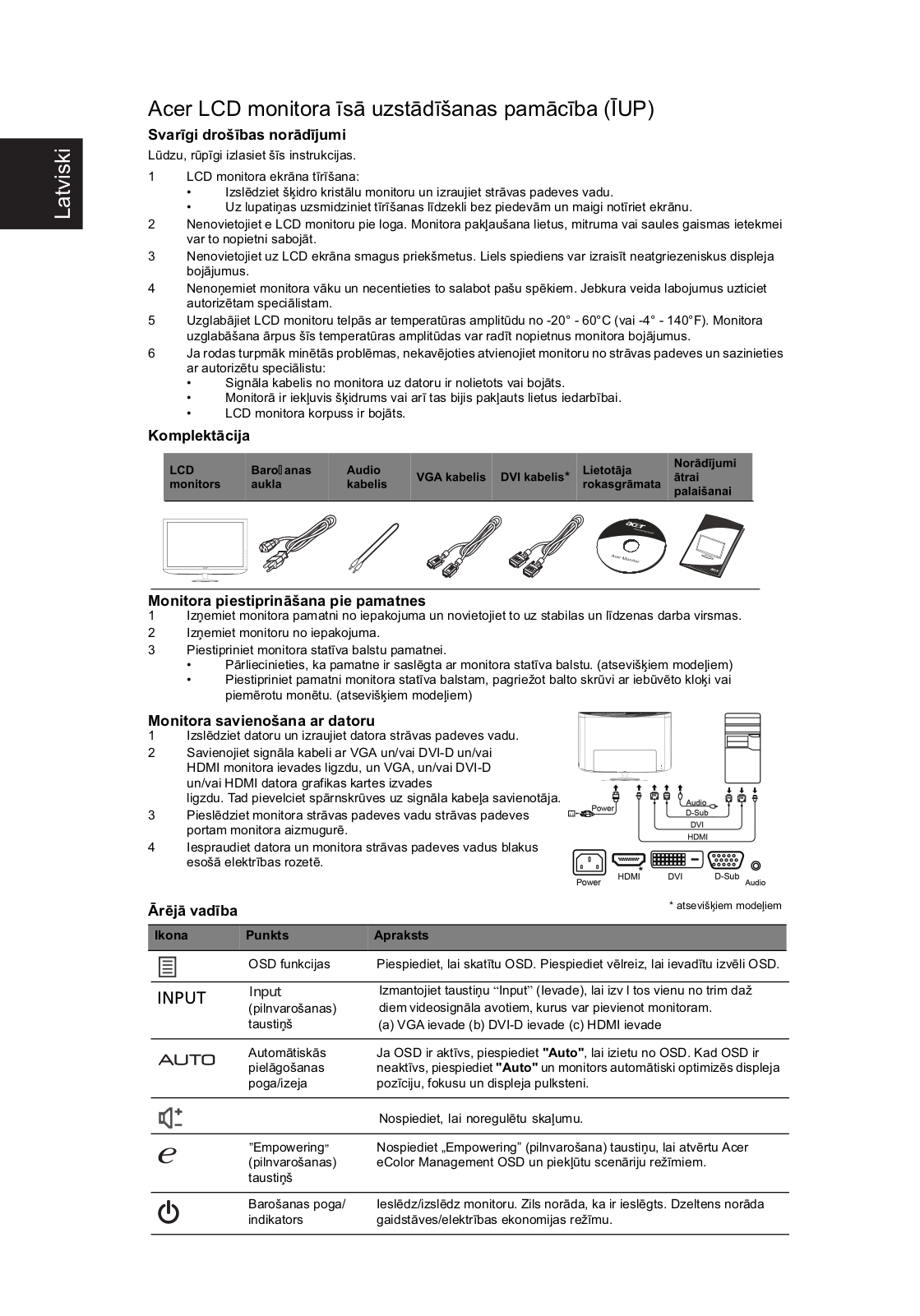 Acer H235HL User Manual