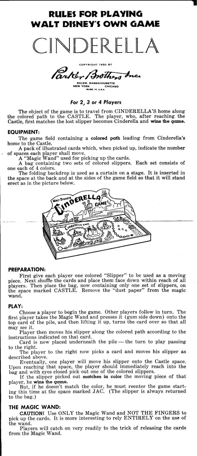 Hasbro CINDERELLA1950 User Manual