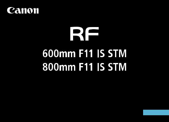 Canon RF 600, RF 800 Manual