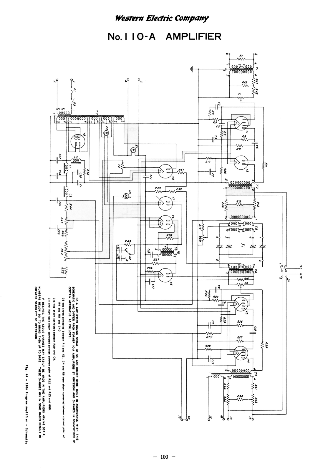 Western Electric 110-A Schematic