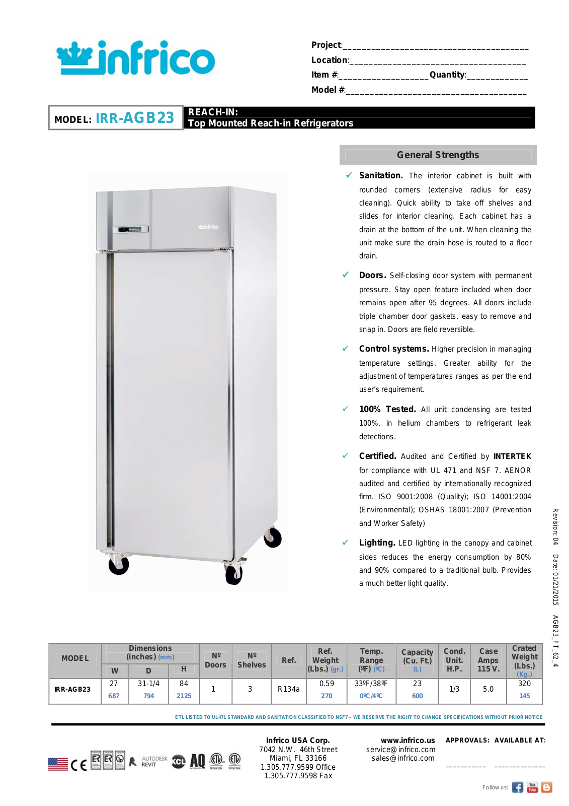 Infrico IRR-AGB23 User Manual