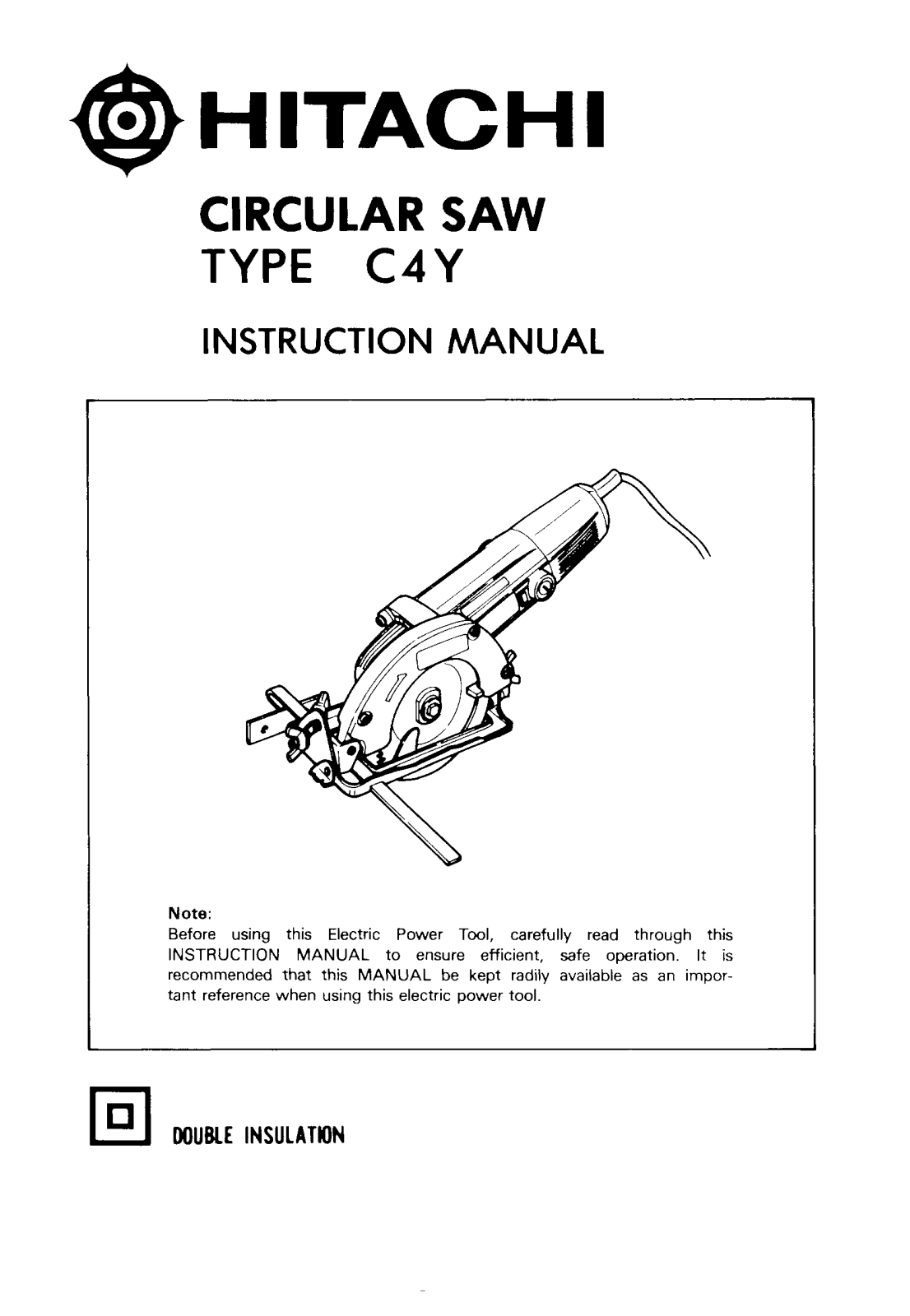 Hitachi C4Y User Manual