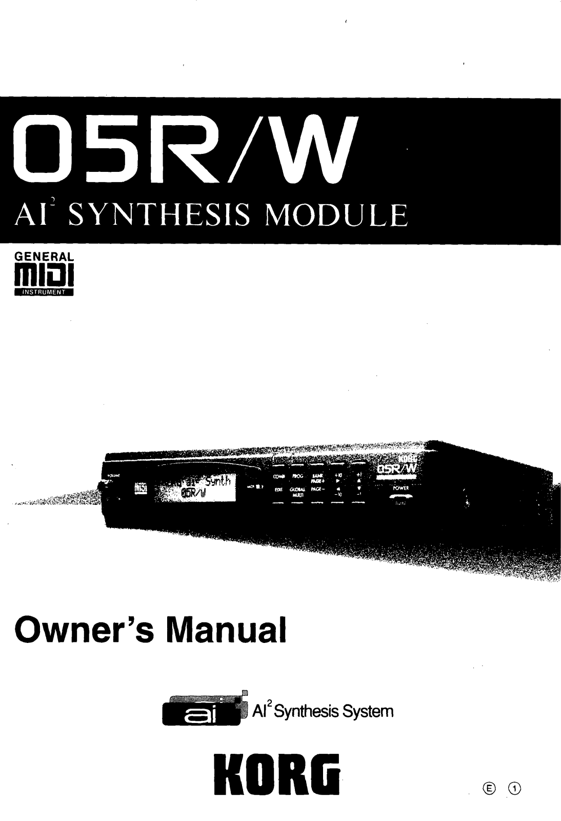Korg 05R/W User Manual