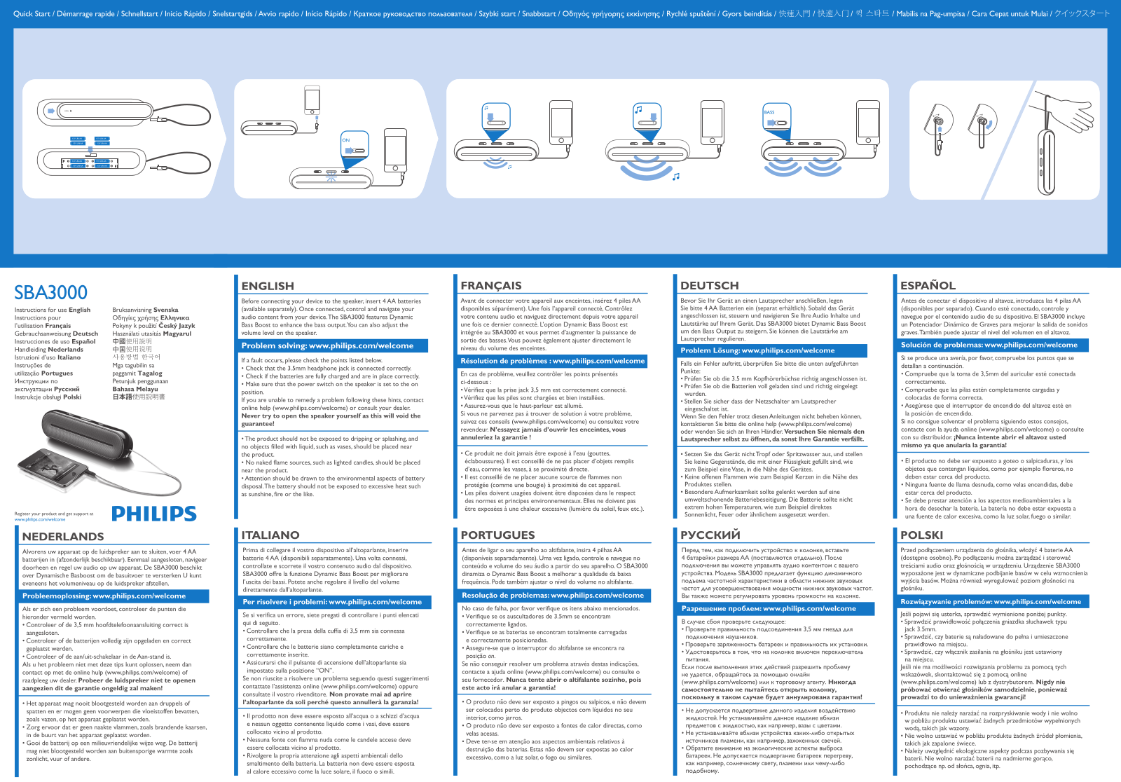 PHILIPS SBA3000 User Manual