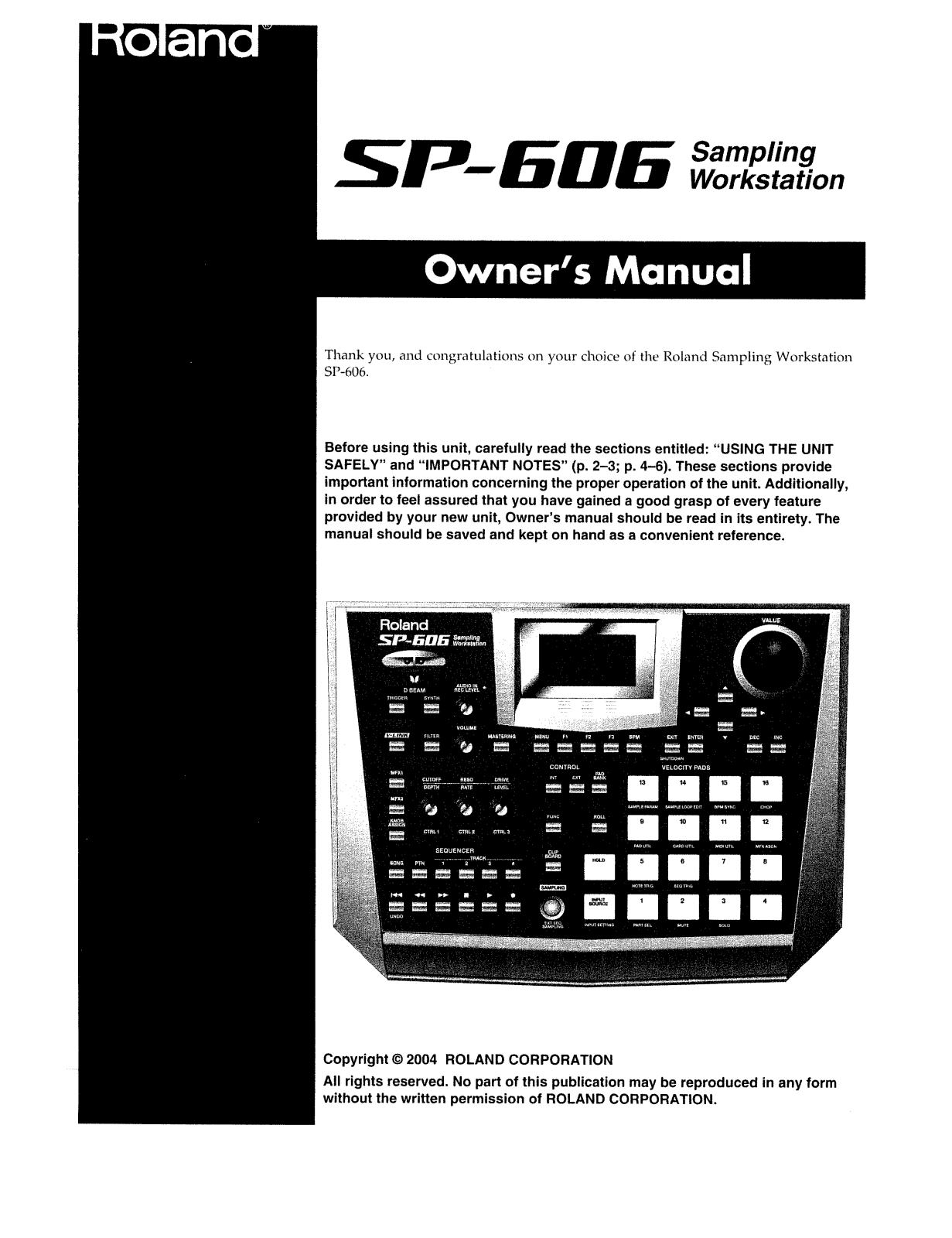 Roland SP 606 Service Manual