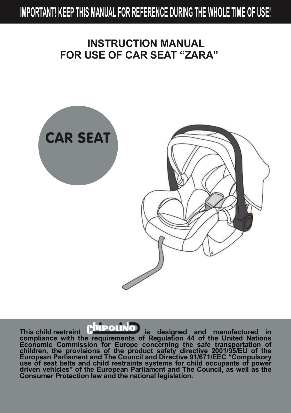 Chipolino Zara User guide - ManualMachine.com