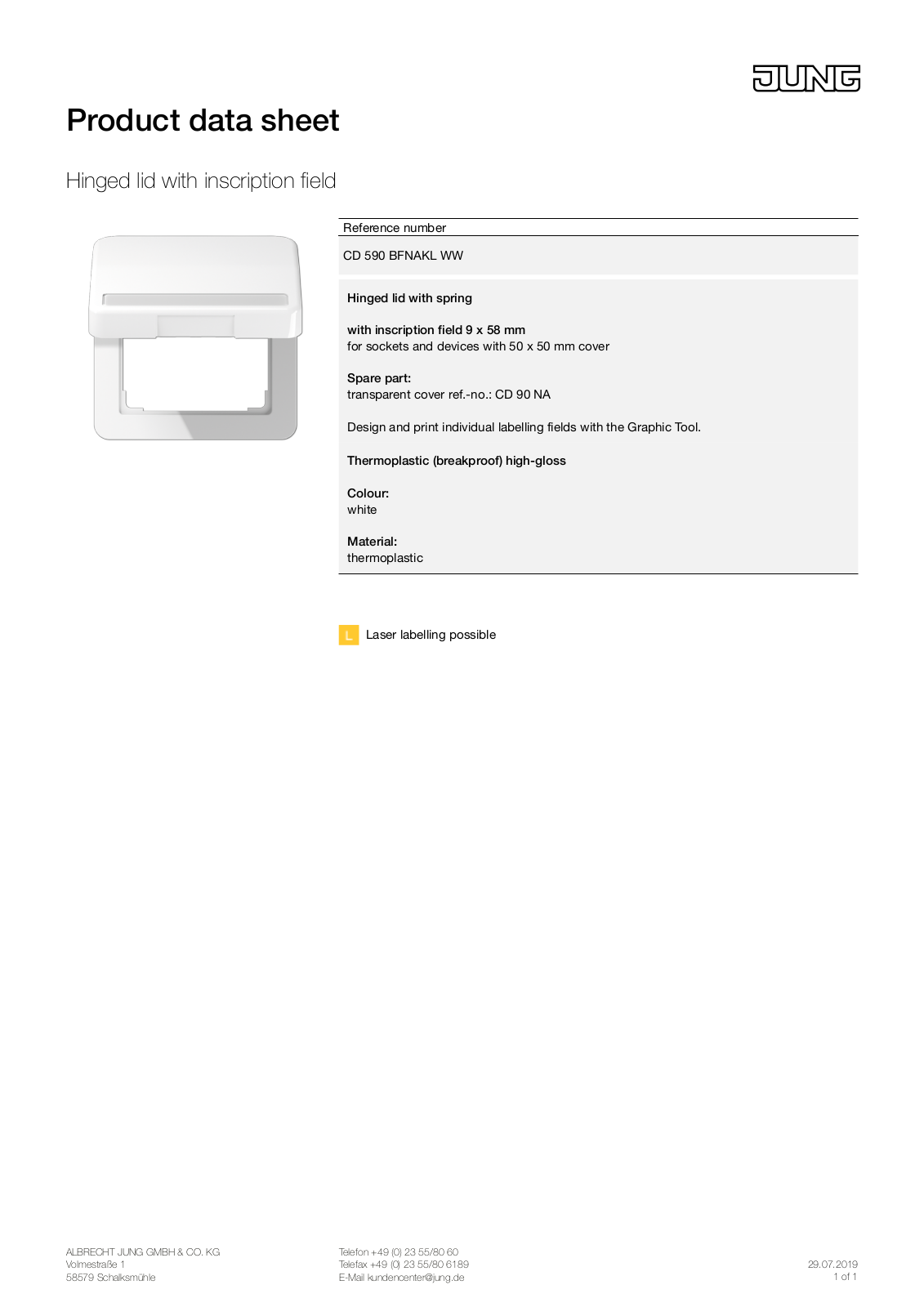 Jung CD 590 BFNAKL WW User Manual