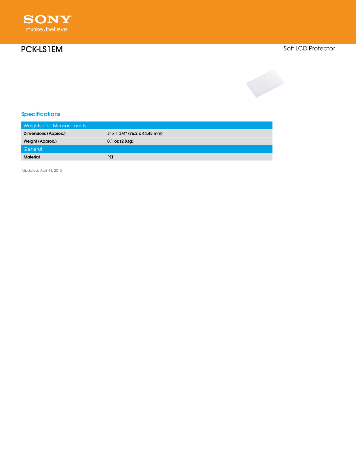 Sony PCK-LS1EM User Manual