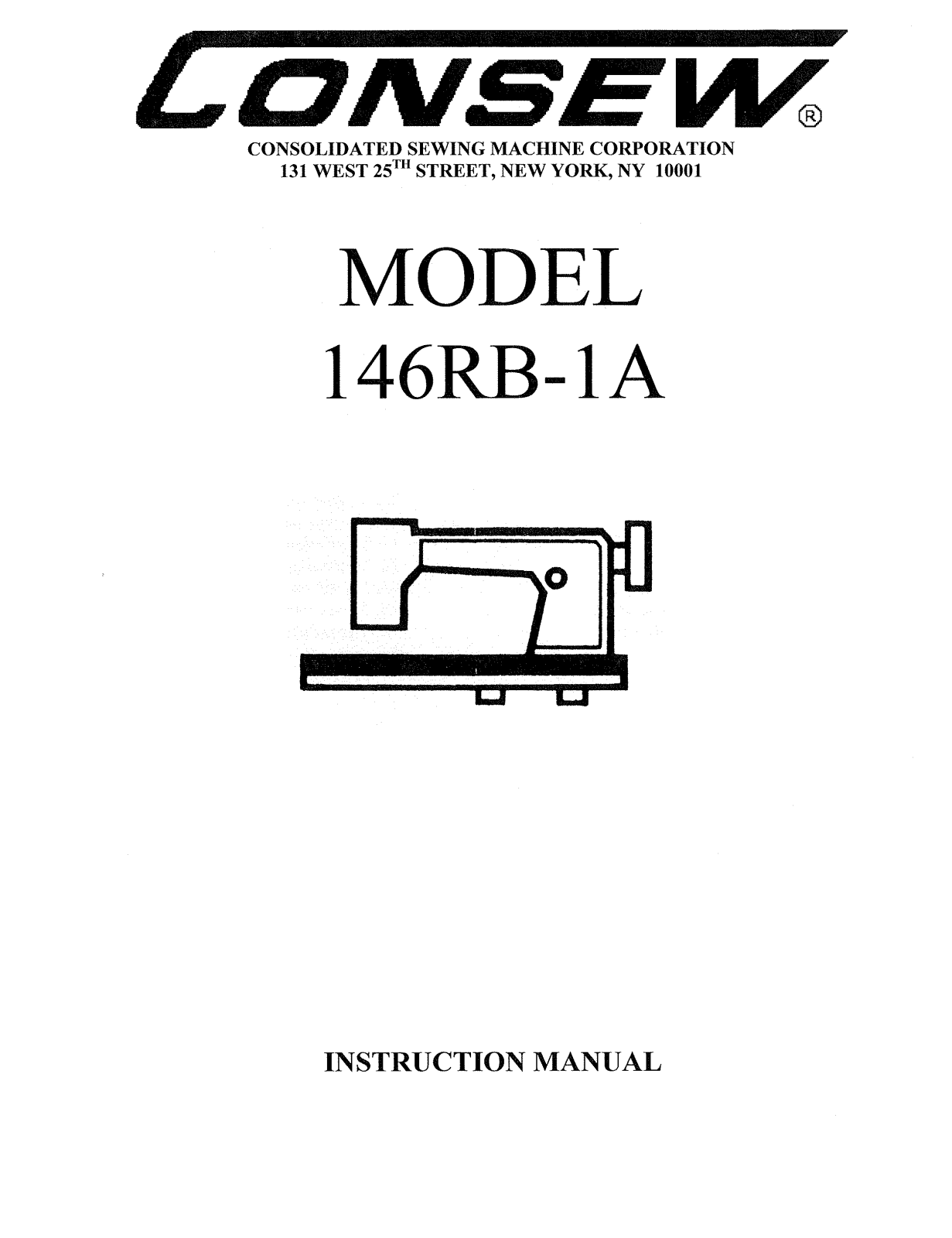 Consew 146RB-1A Instruction Manual