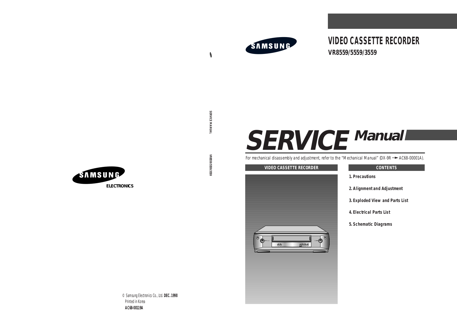 Samsung VR 8559 Service Manual