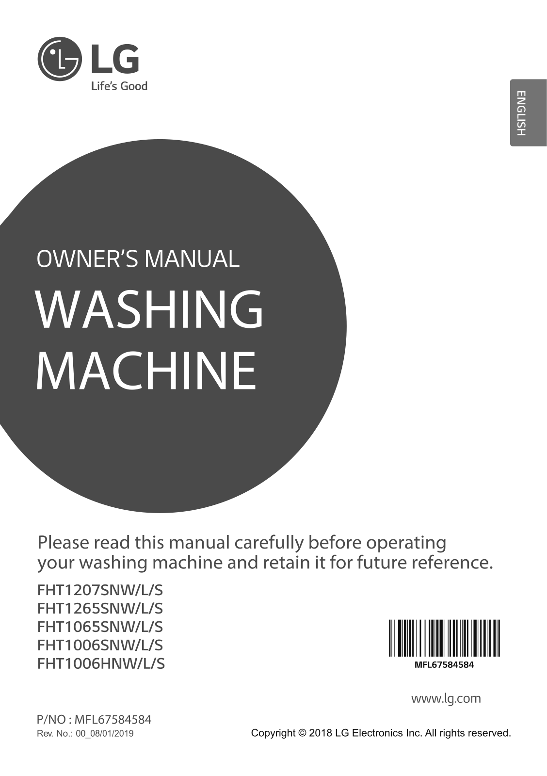 LG FHT1207ZNS Owner’s Manual