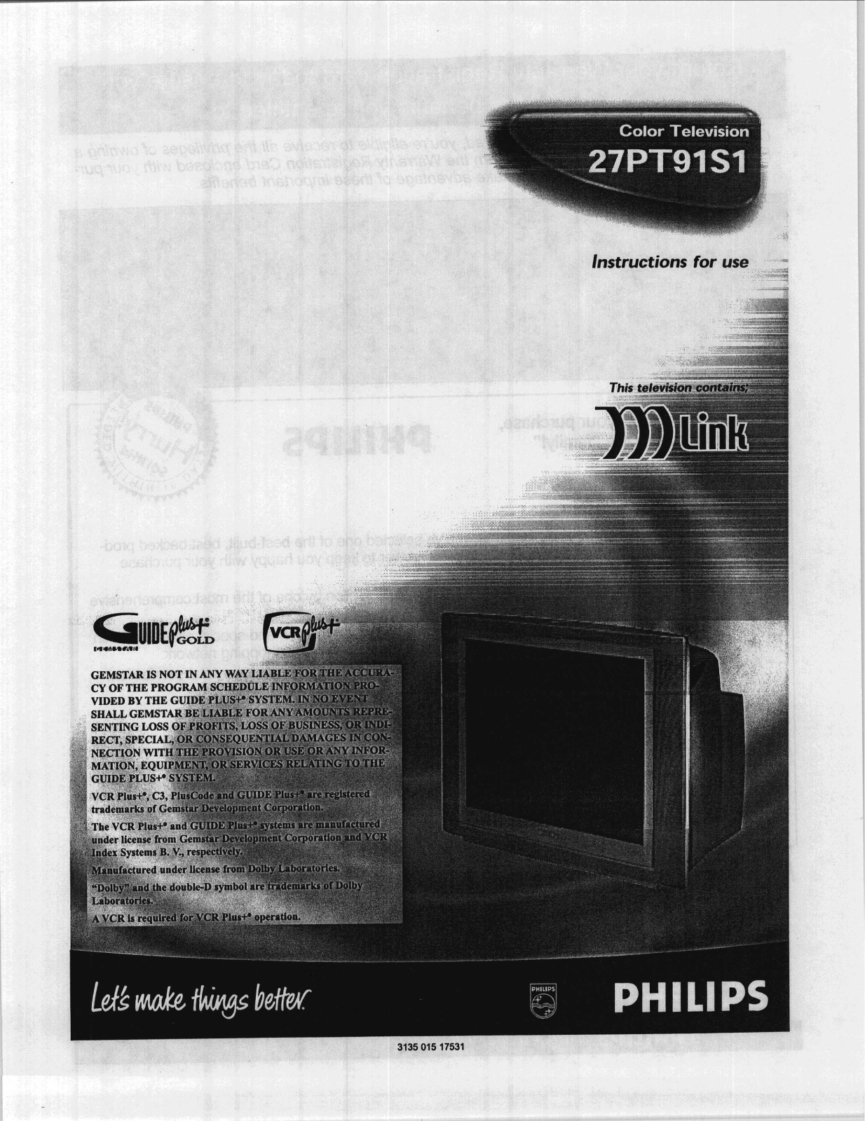 Philips 27PT91S1 User Manual