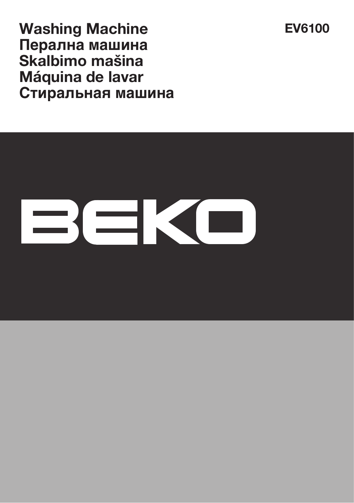 BEKO EV 6100 User Manual