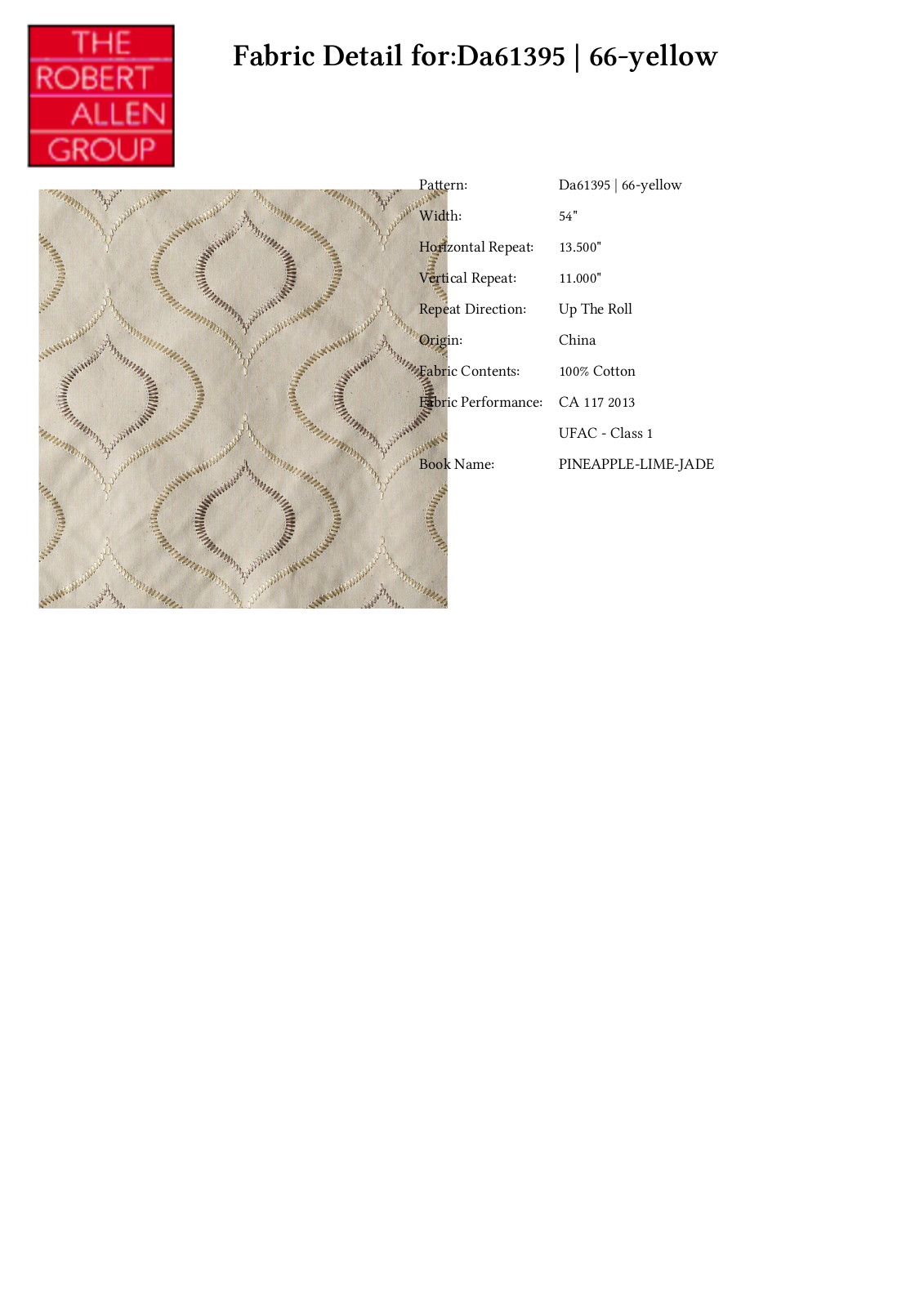 Duralee CRAL7236 Specifications - ManualMachine.com