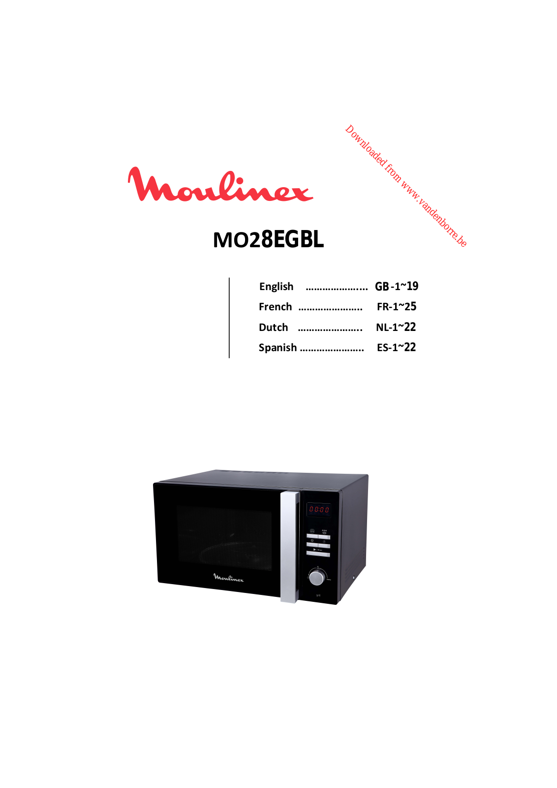 MOULINEX MO 28 EGBL User Manual