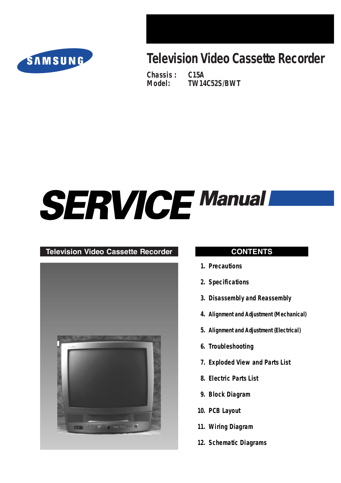 SAMSUNG TW14C52S Service Manual