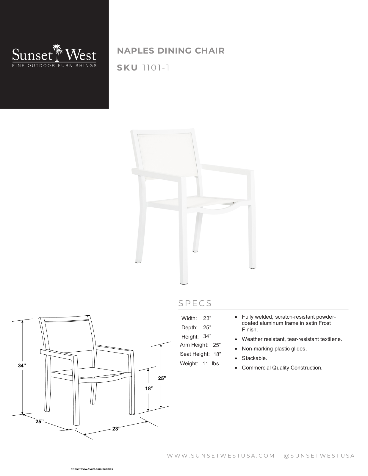 Sunset West XSW10307 Specifications - ManualMachine.com