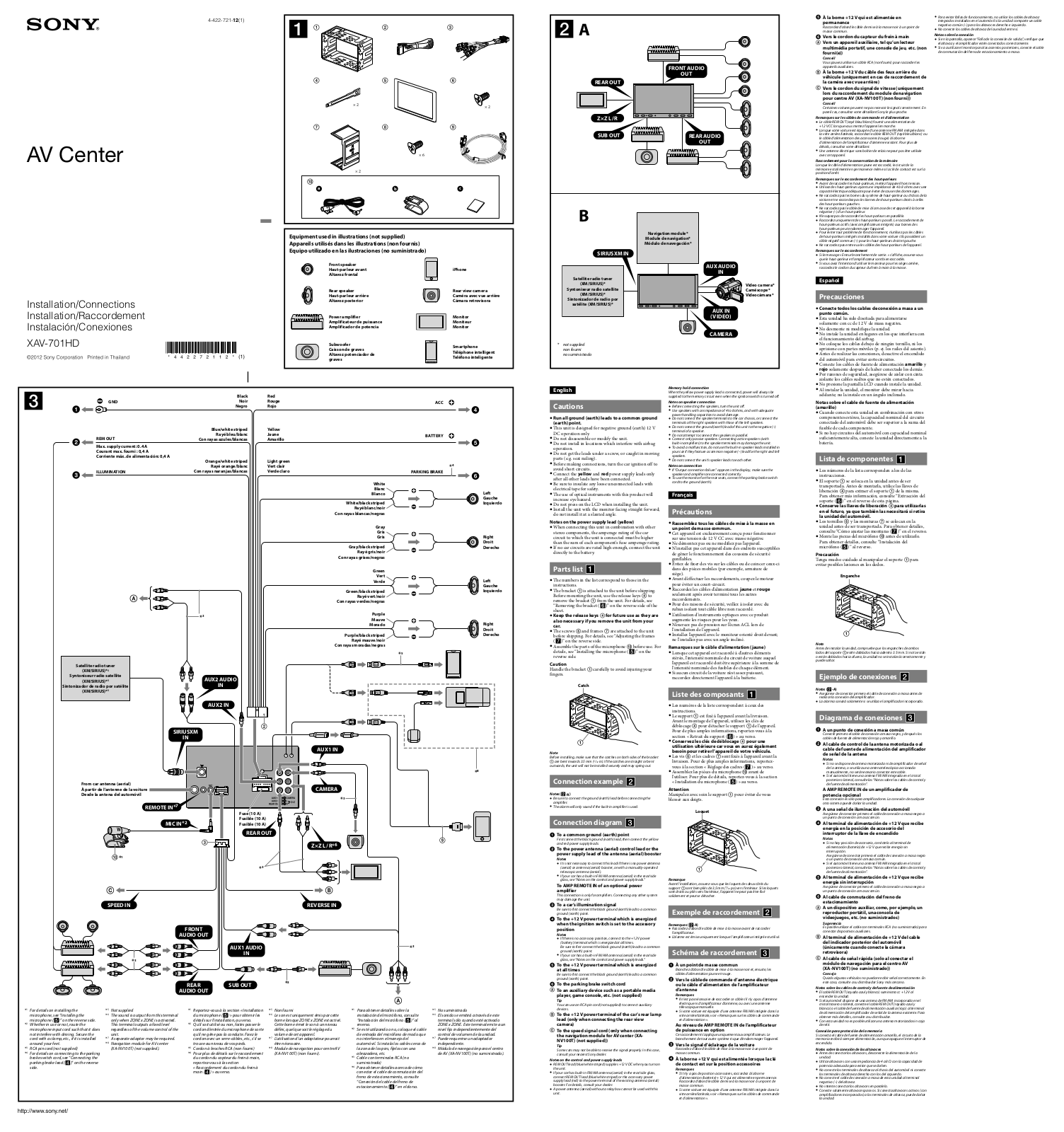 Sony XAV-701HD User Manual