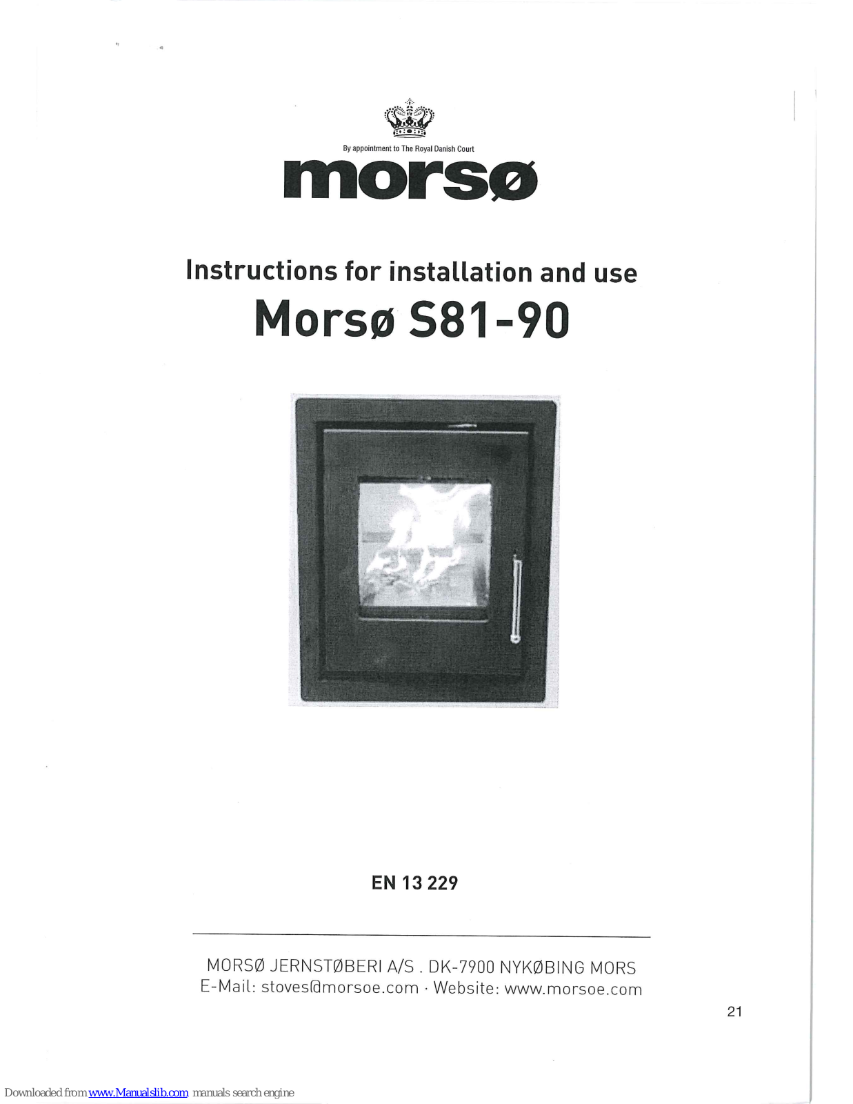 Morso S81-90 User Manual