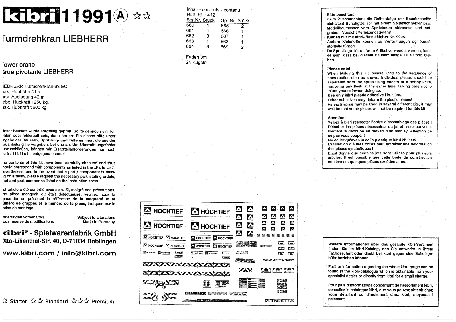 Kibri 11991 User Manual