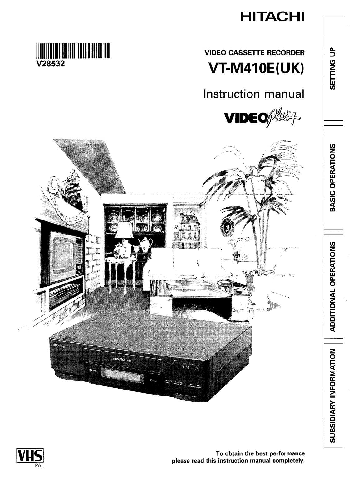 Hitachi VTM410EUK User Manual