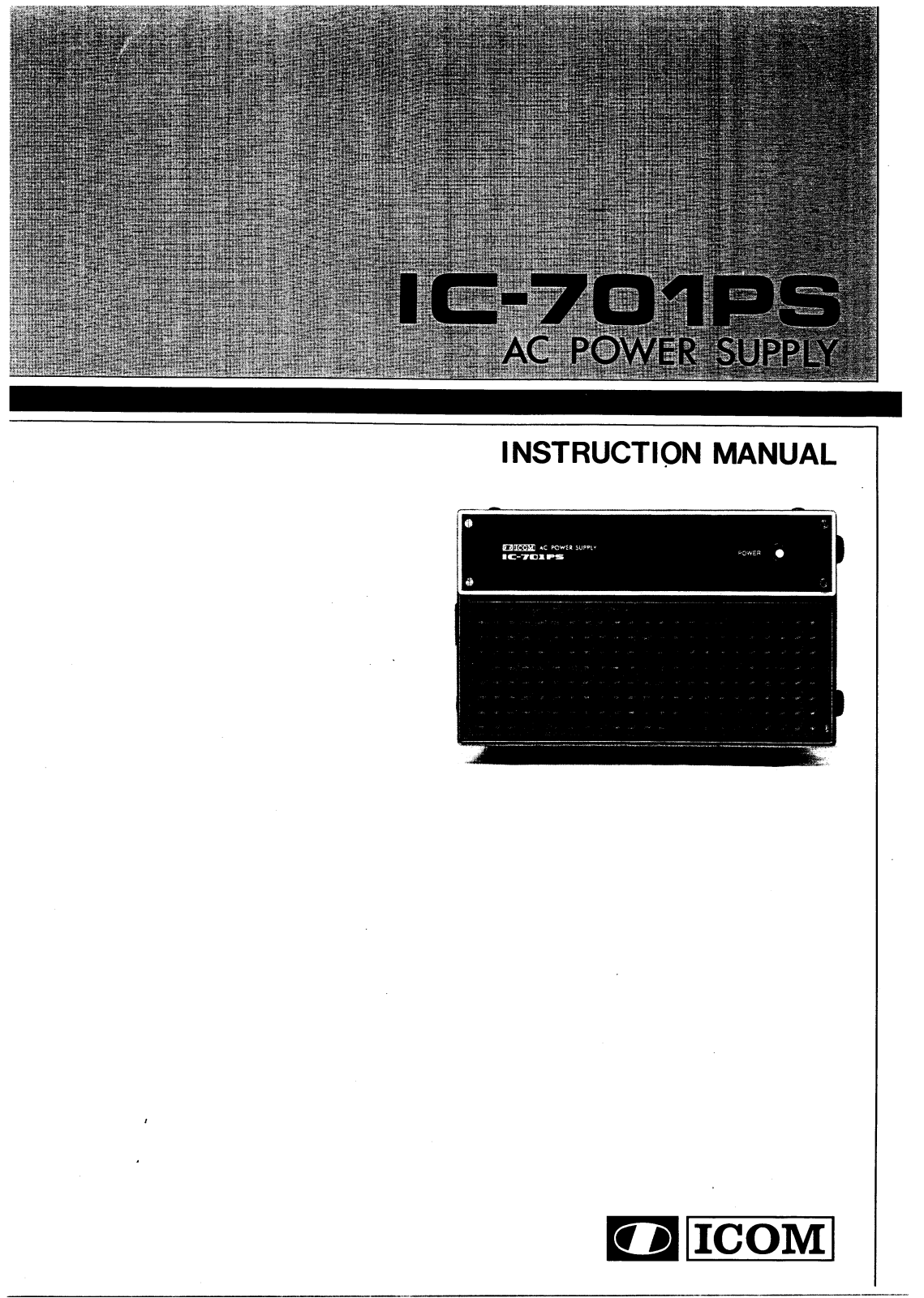 ICOM IC-701PS User guide