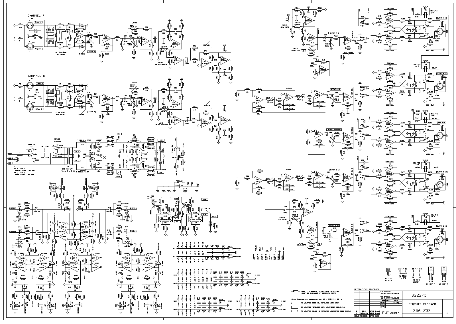 Dynacord Speaker Controller PowerMax230 Schematic