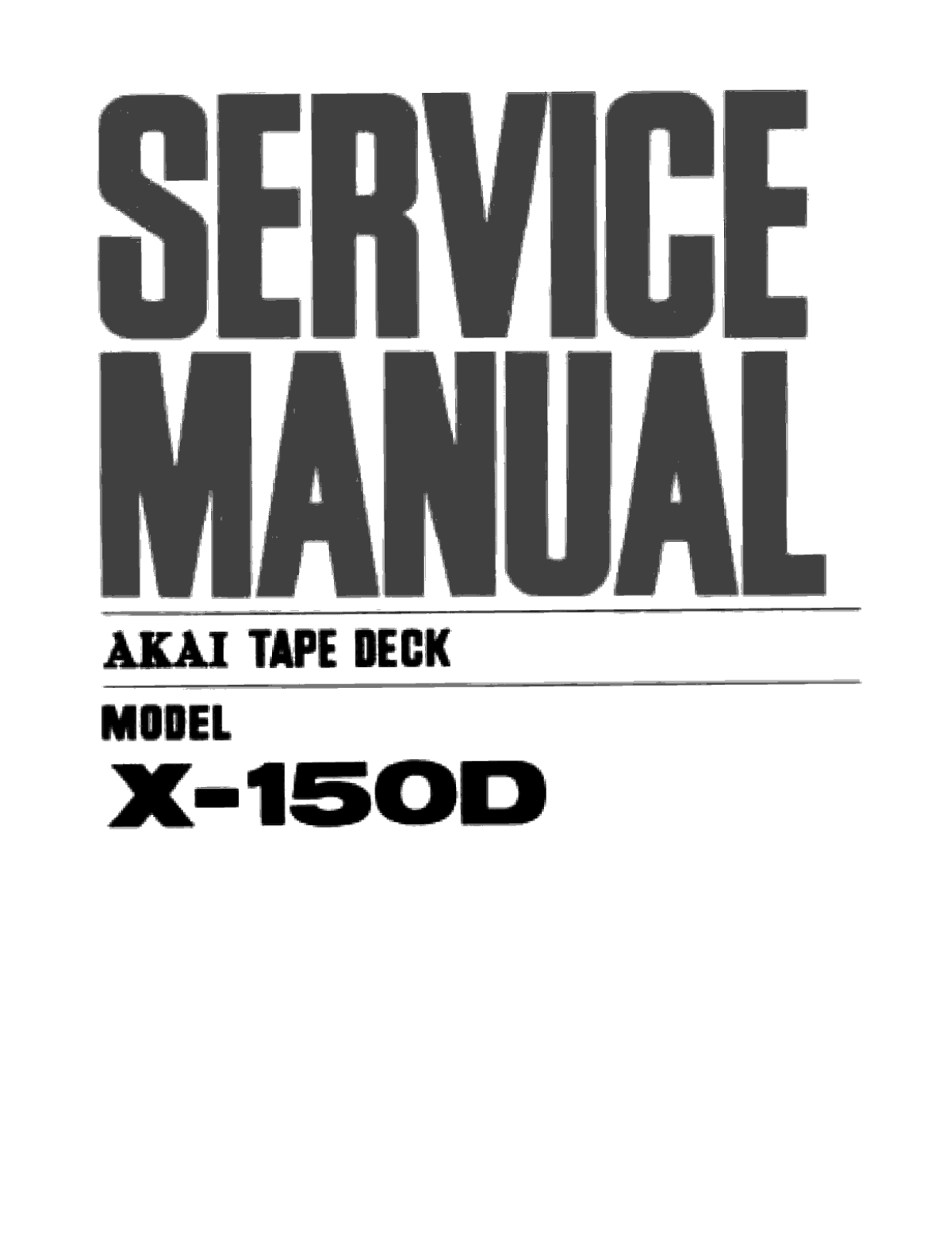 Akai X150D Schematic