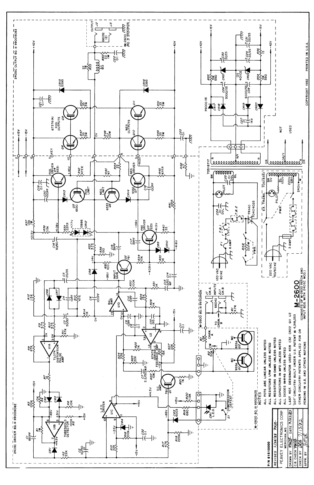 Peavey m2600 schematic