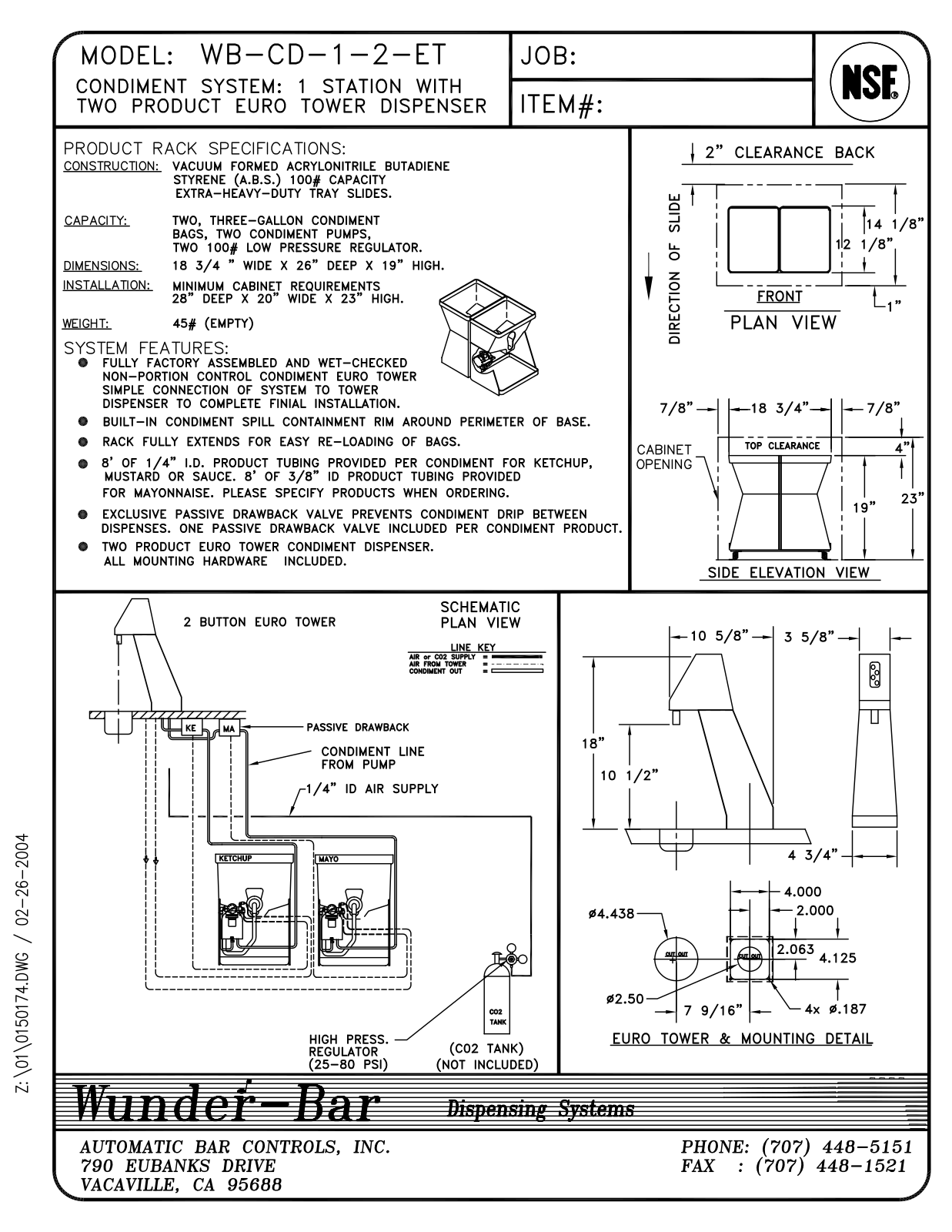 Wunder Bar WB-CD-1-2-ET User Manual