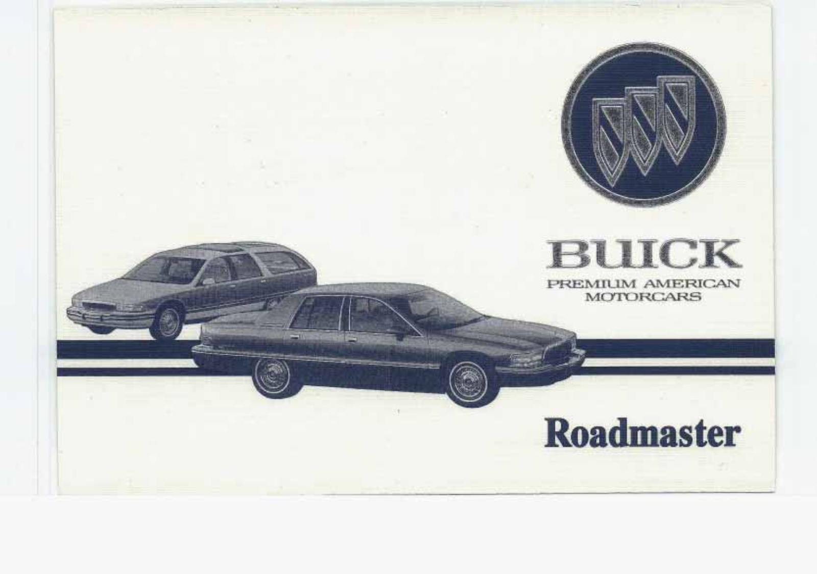 Buick ROADMASTER 1993 User Manual