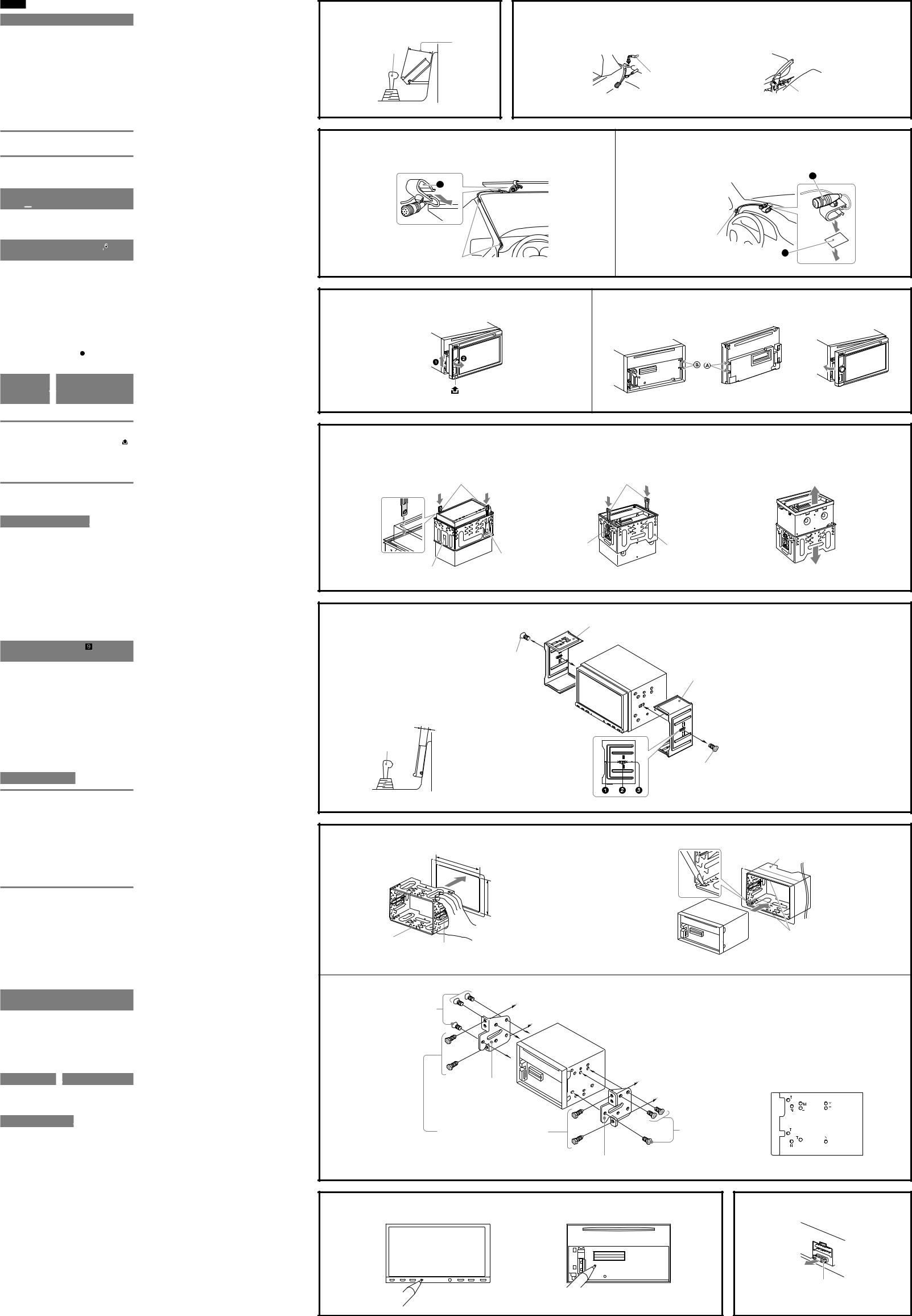 Sony XAV-742, XAV-712BT, XAV-612BT Installation Guide