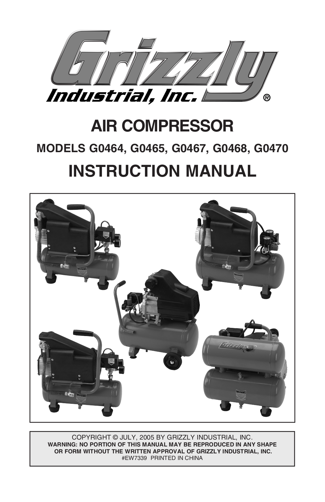 Grizzly G0464 User Manual