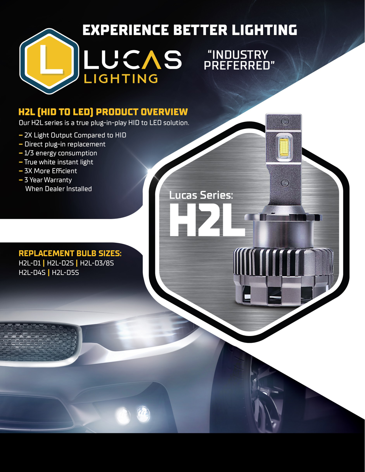 Lucas Lighting H2L Specification Sheet - ManualMachine.com