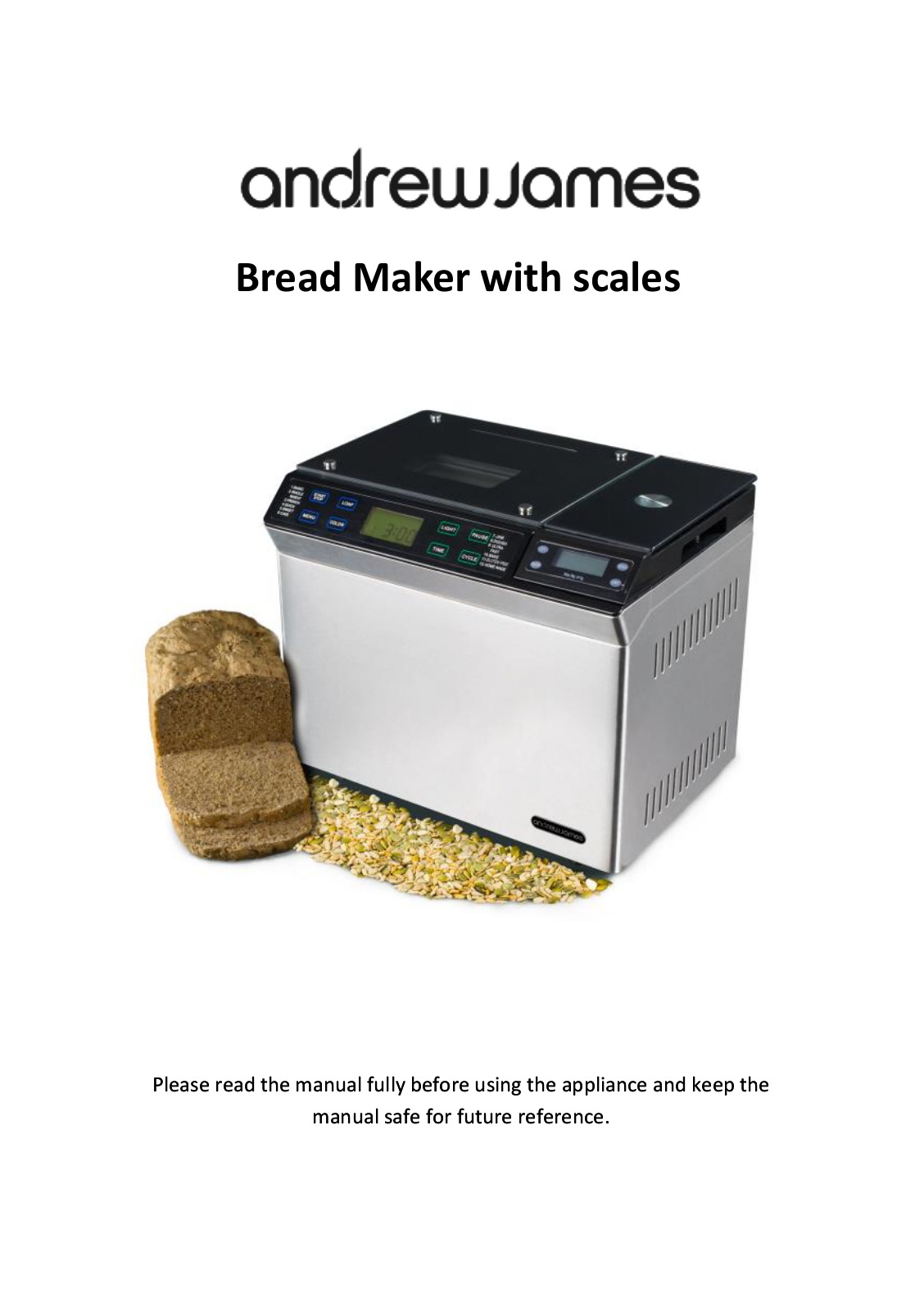 Andrew James Premium Bread Maker with Integrated Scales User Manual