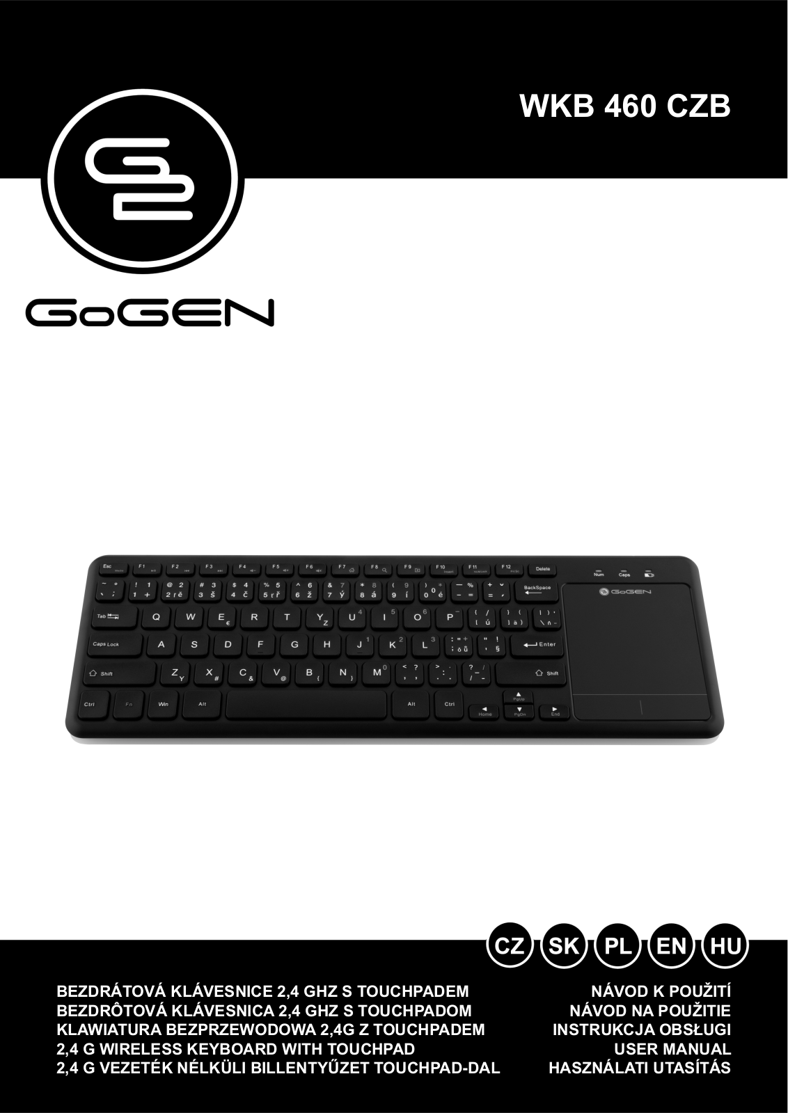 GoGEN WKB 460 CZB User Manual