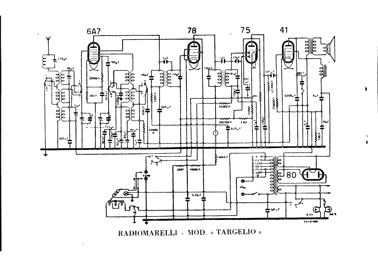 Radiomarelli targelio schematic