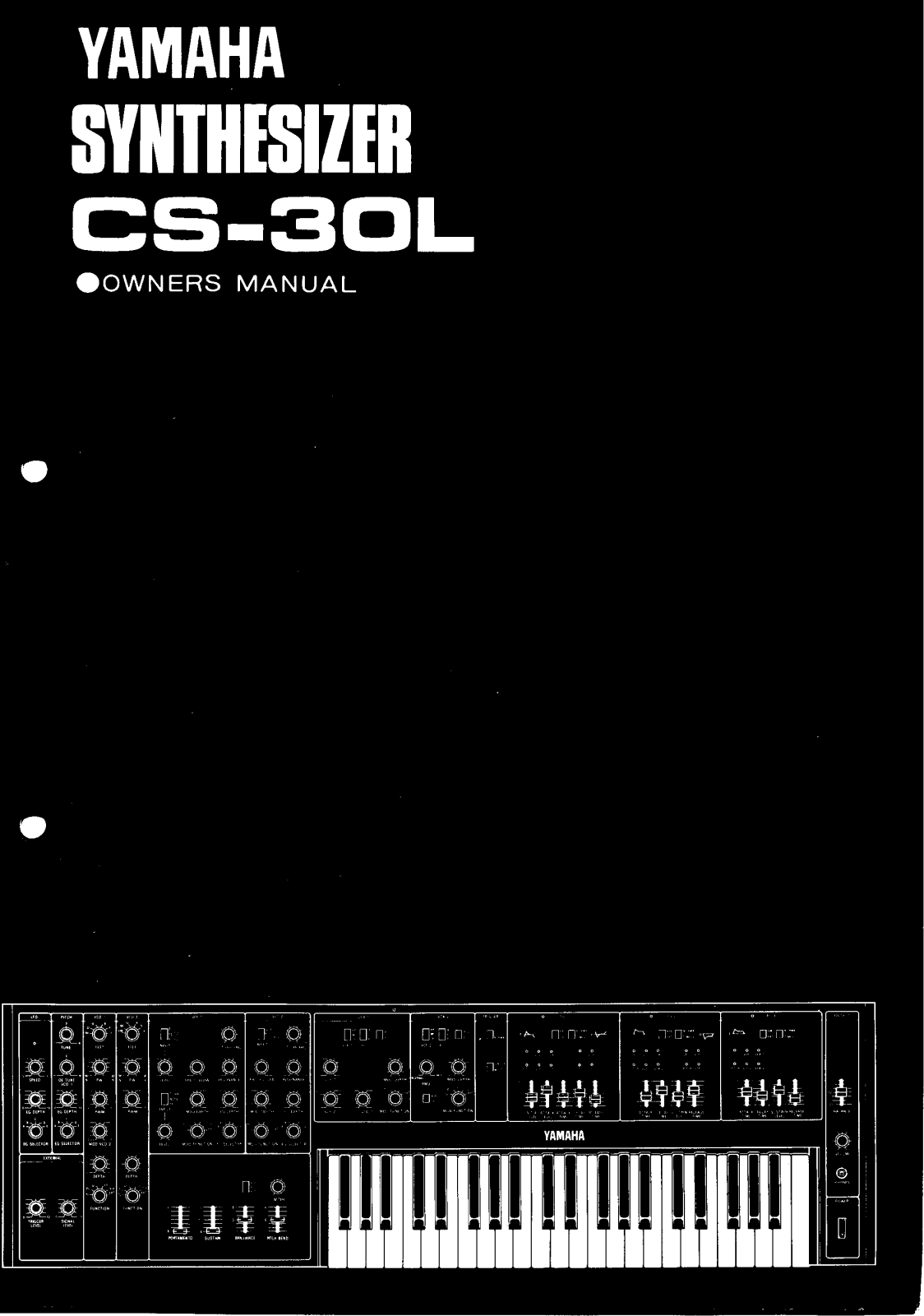 Yamaha CS30L, CS30LE User Manual