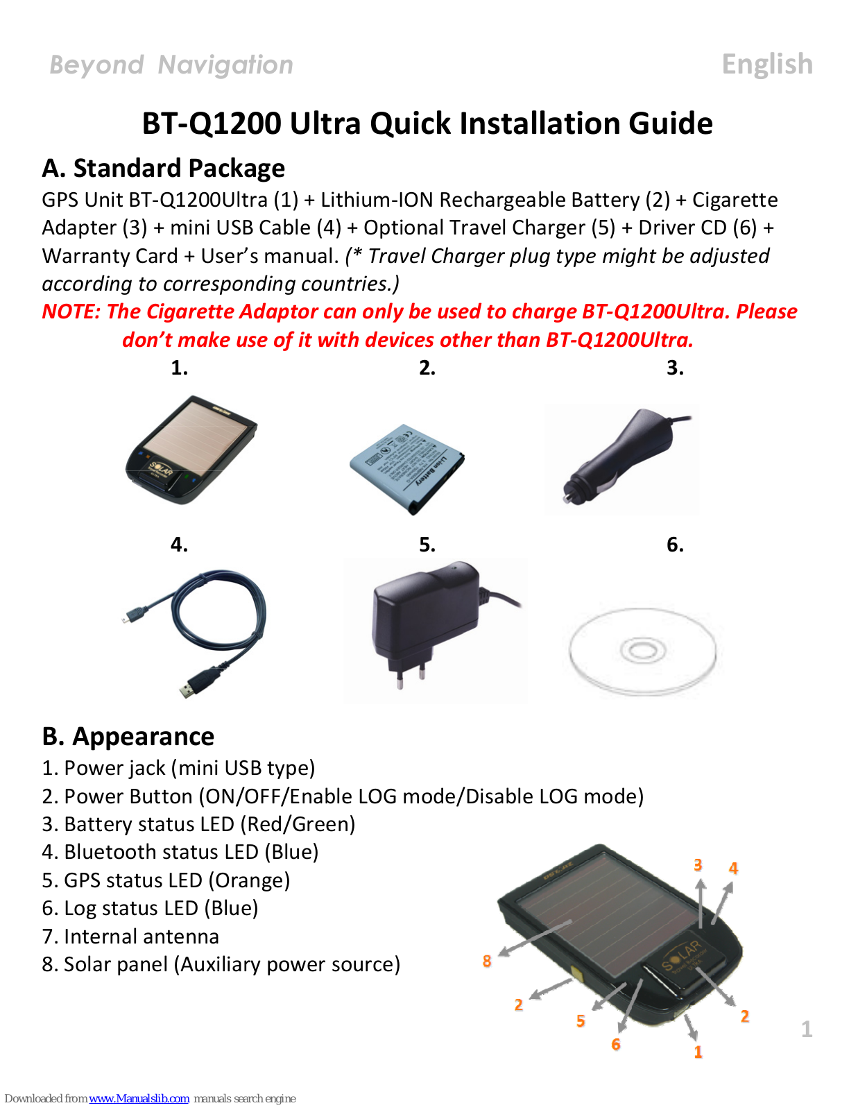Beyond BT-Q1200 Quick Installation Manual - ManualMachine.com