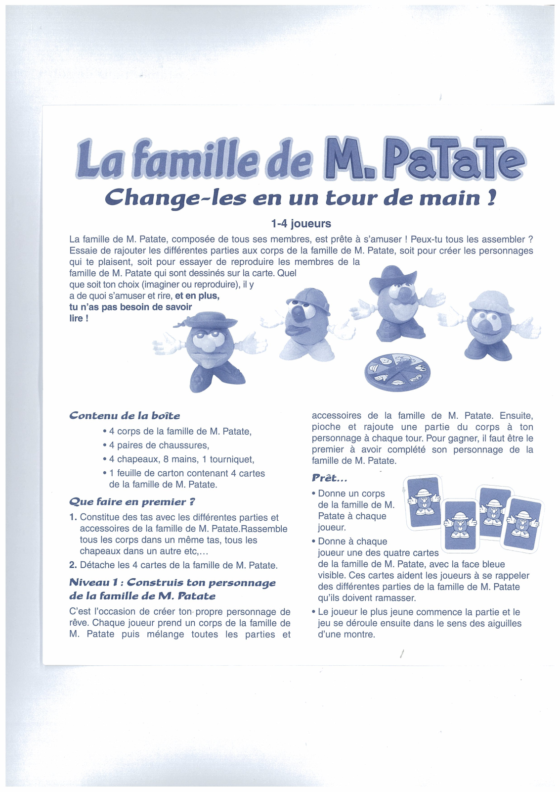 HASBRO La famille de Monsieur Patate User Manual