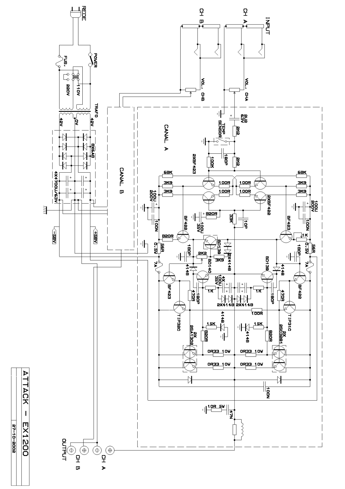 Attack EX1200 Schematic