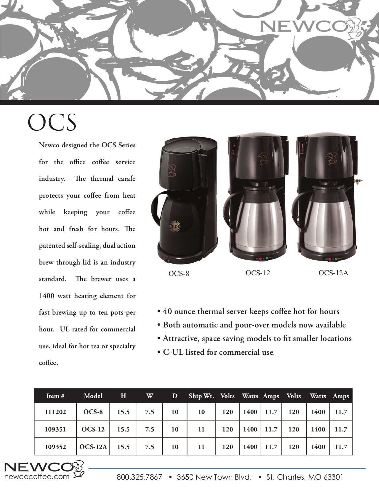 Newco OCS-12 User Manual