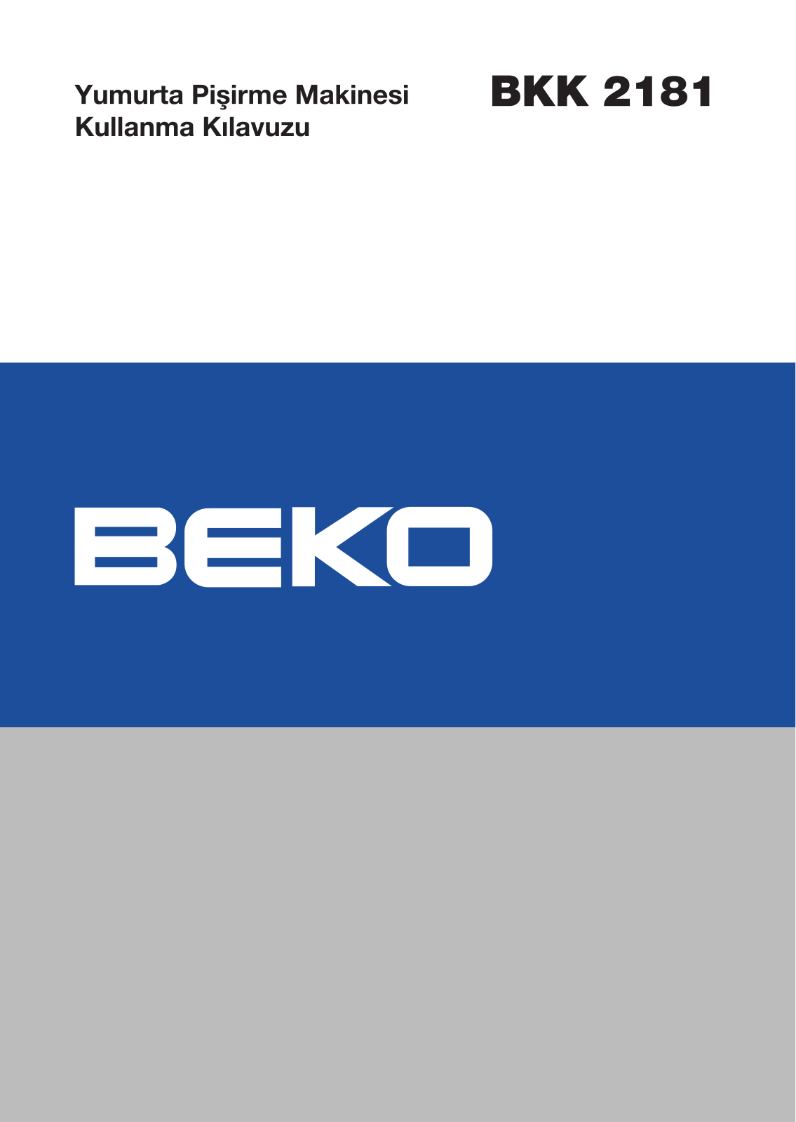 Beko BKK 2181 User Manual