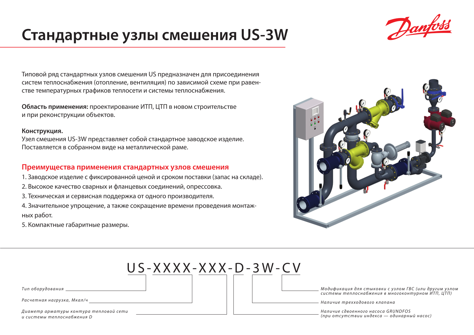 Danfoss US-3W Data sheet