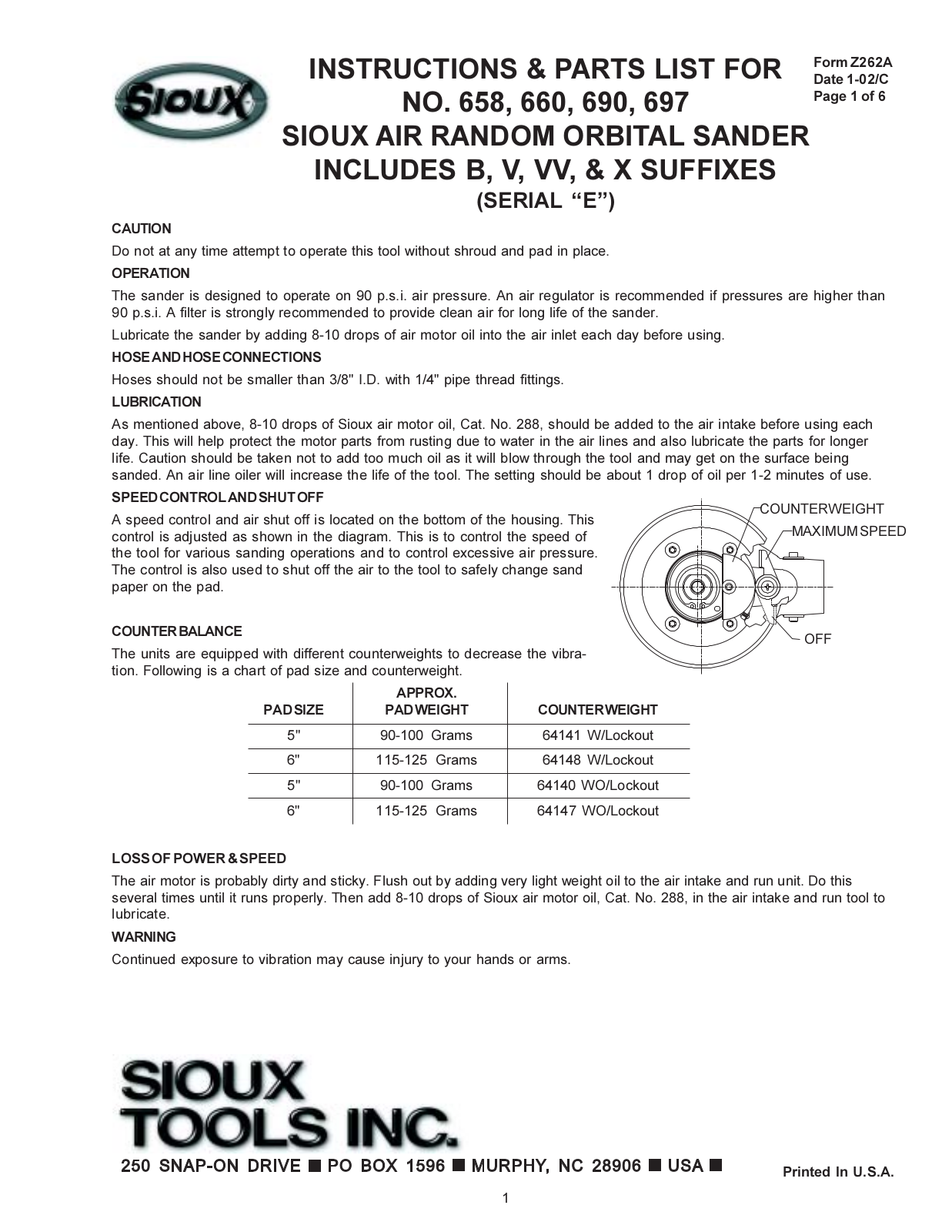 Sioux 697 User Manual - ManualMachine.com