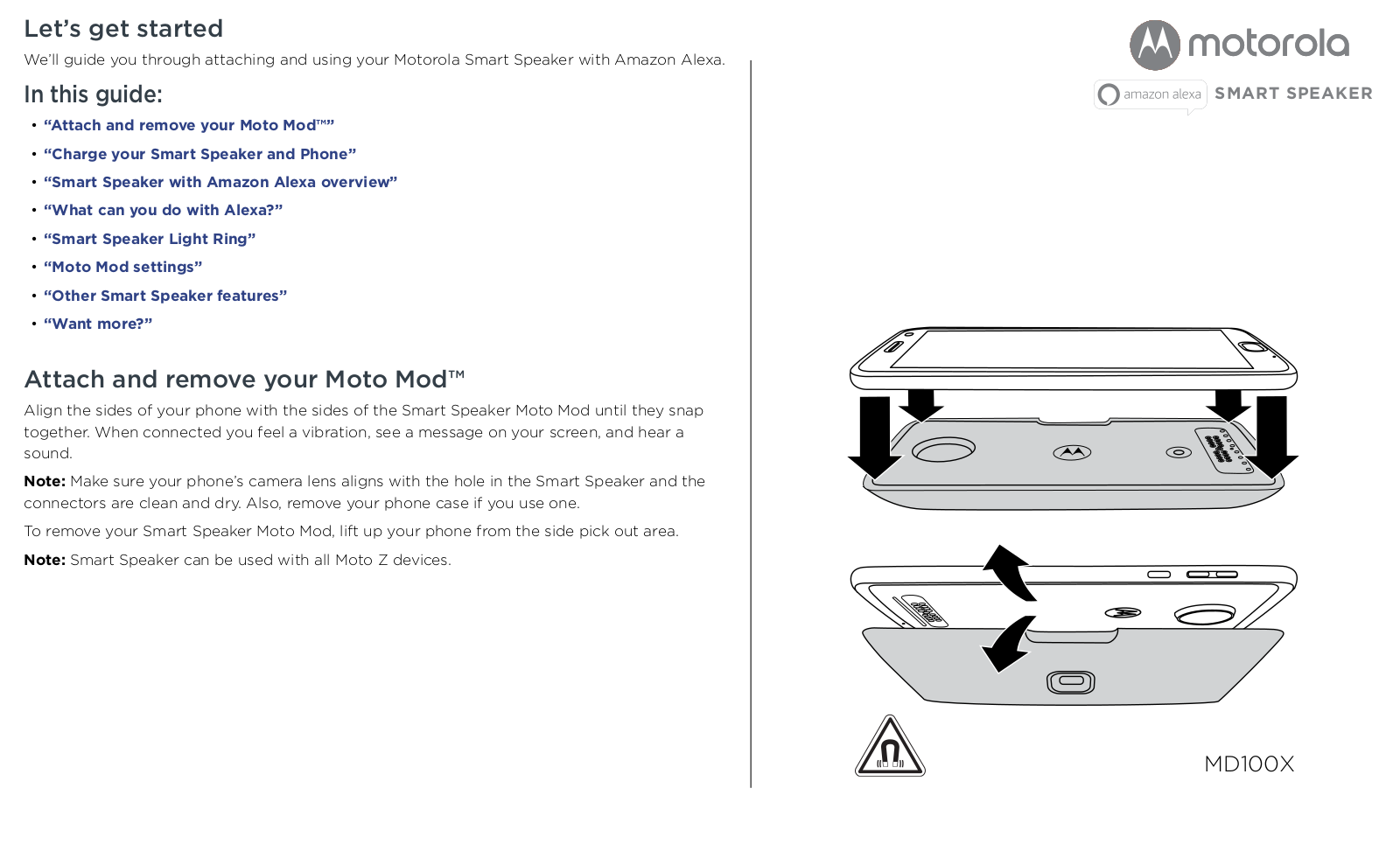 Motorola Moto Smart Speaker User Guide