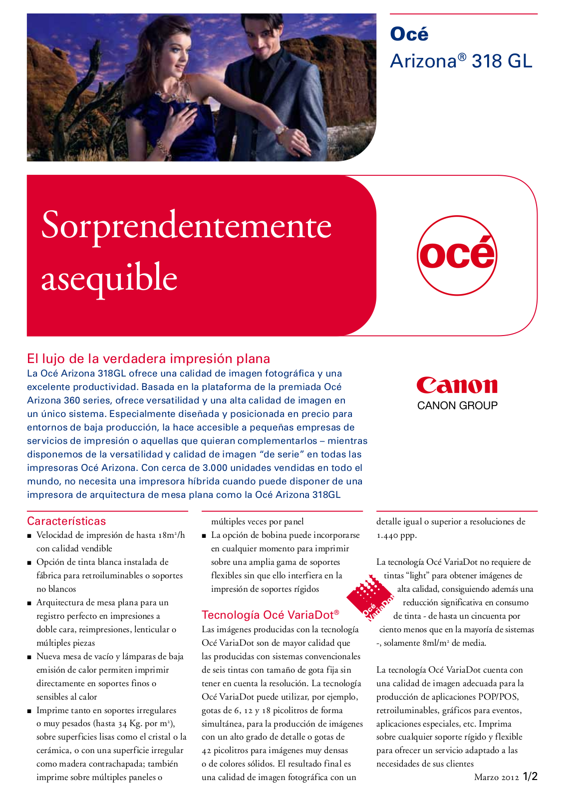 Canon OCE ARIZONA 318 GL BROCHURE